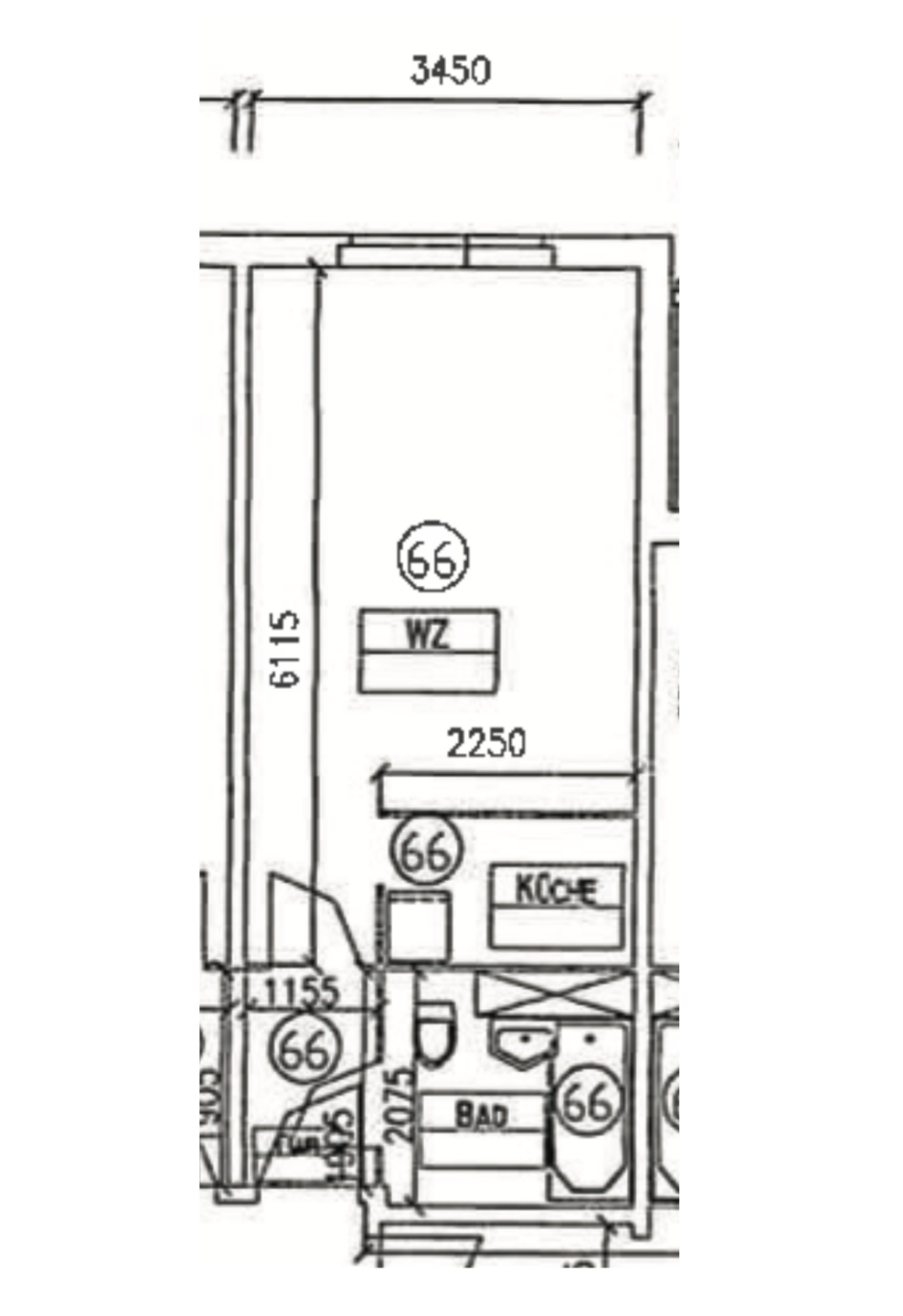 Grundriss WE 66