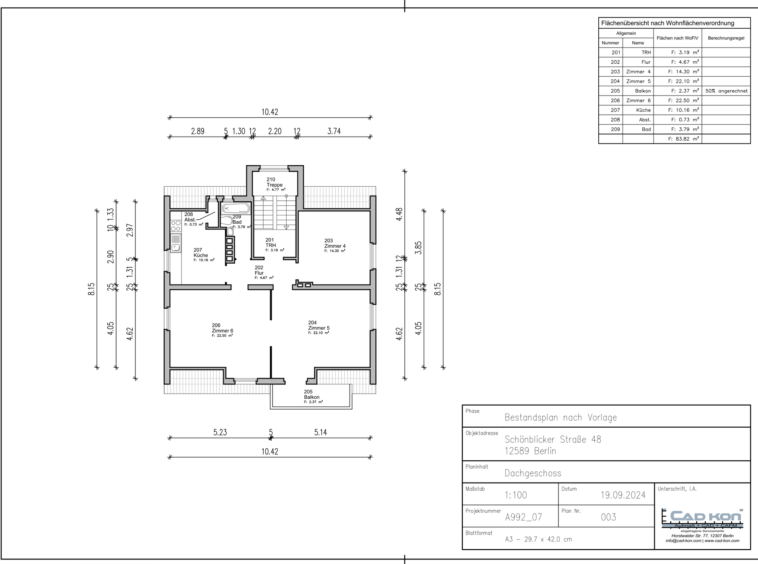 Grundriss Dachgeschoss