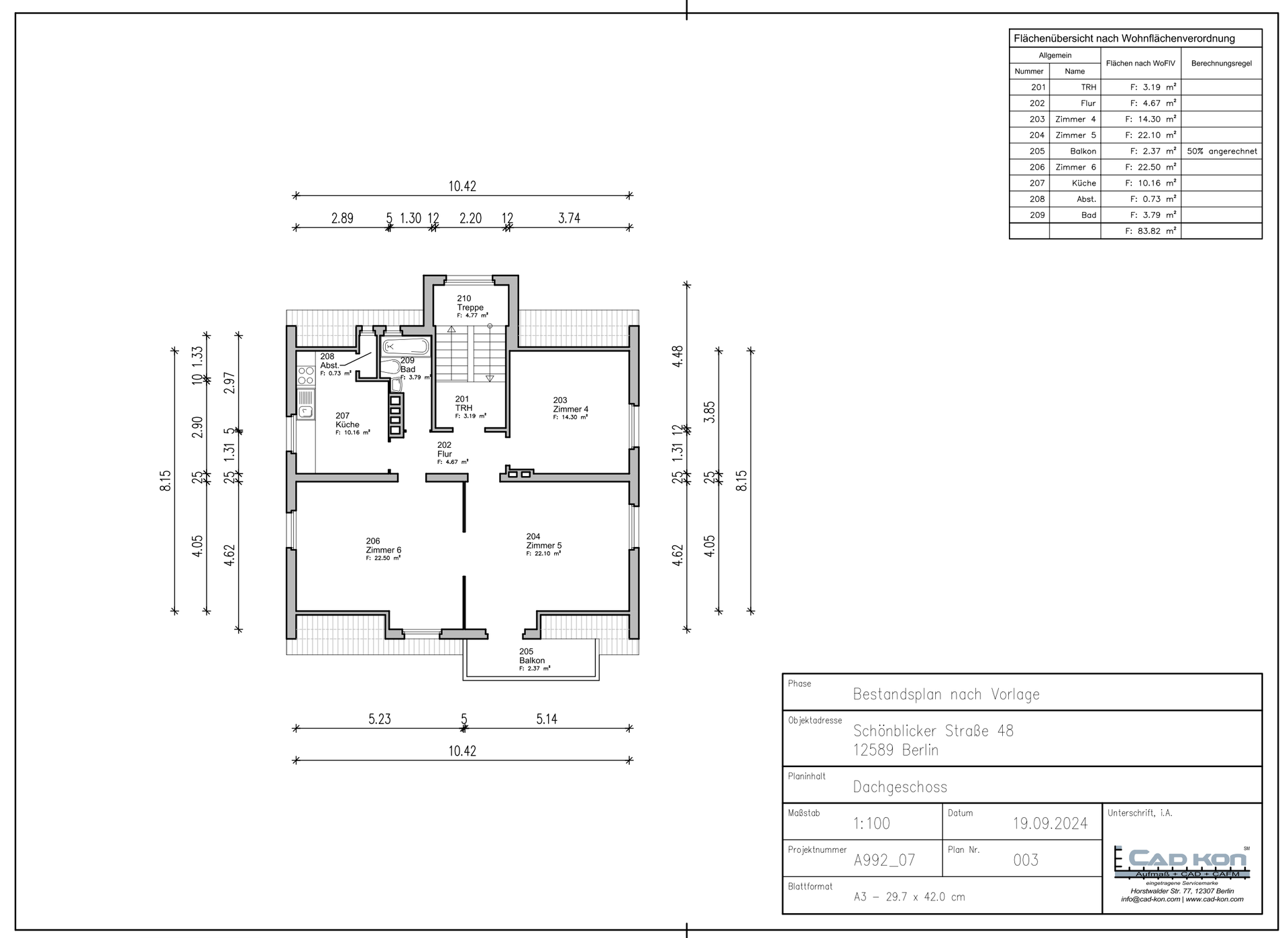 Grundriss Dachgeschoss