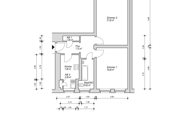 Grundriss WE 287