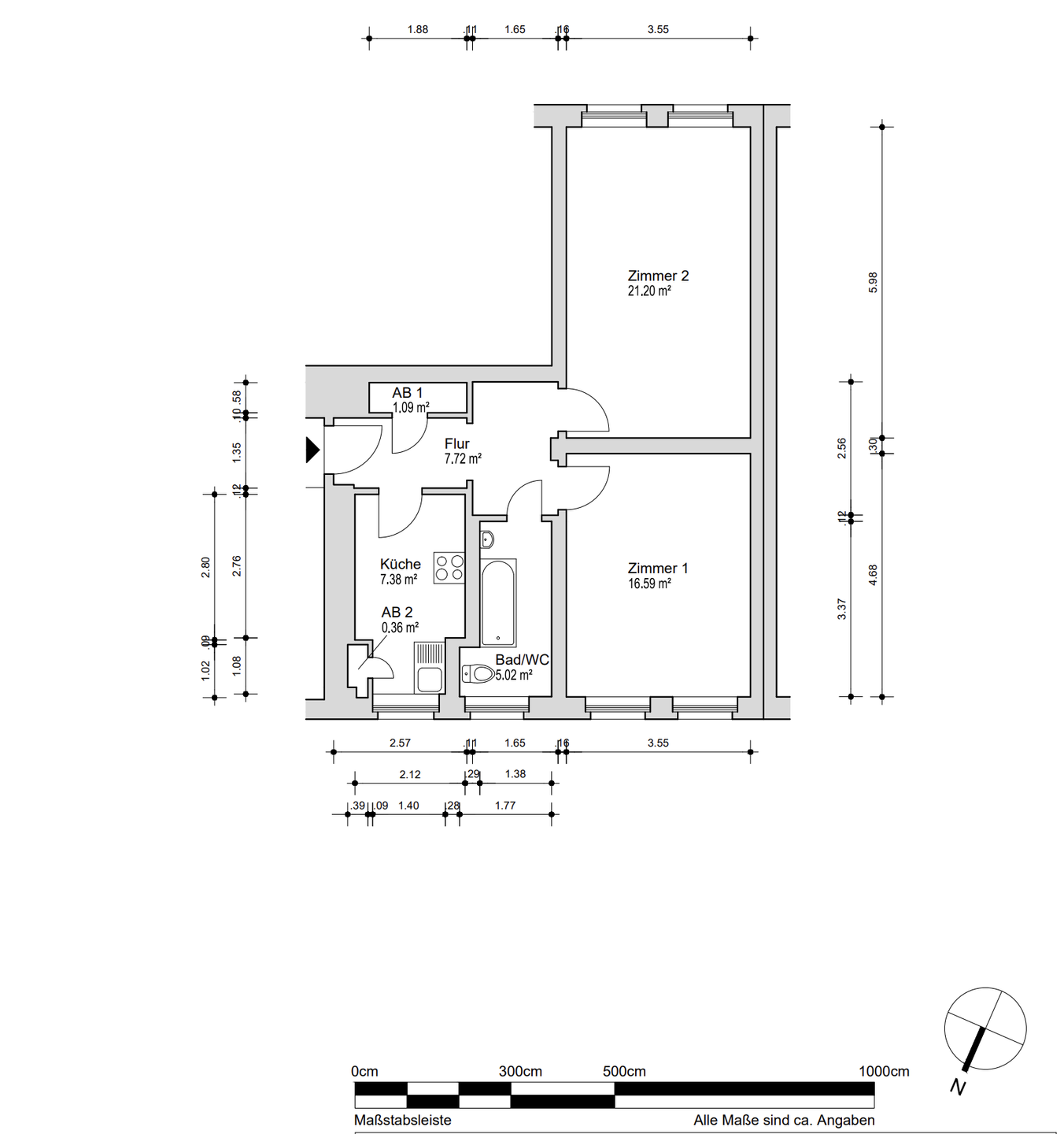 Grundriss WE 287